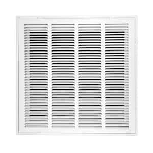 20 in. x 20 in. (Takes 2 in. Thick Filter) Square Return Air Filter Grille of Steel in White