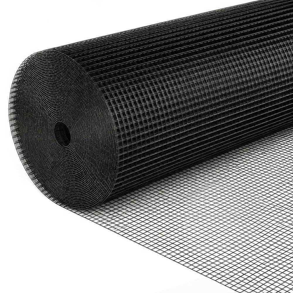 24 in. x 100 ft. Black Steel Vinyl Coated Hardware Cloth, 17-Gauge Chicken Wire Fencing Metal Mesh for Garden Plant price history on PriceWatchPro