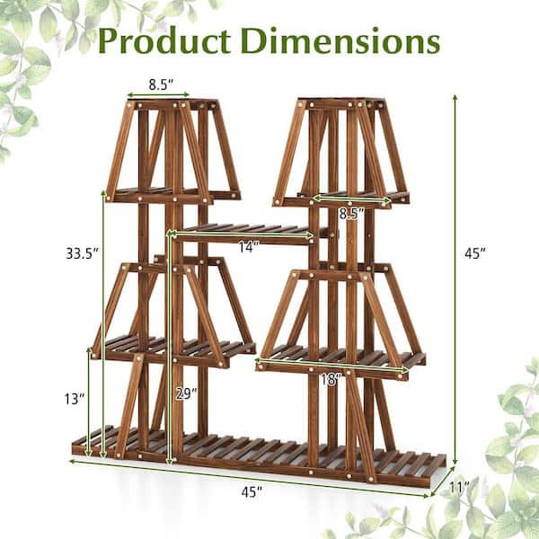 LIVIZA 45 in. H x 45 in. W x 19 in. D Indoor/Outdoor Brown Pine