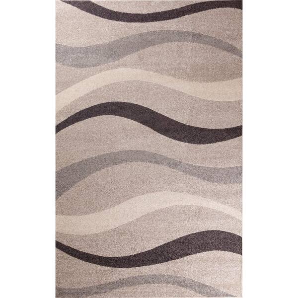 Concord Global Trading Casa Collection Contour Beige 3 ft. x 5 ft. Area Rug