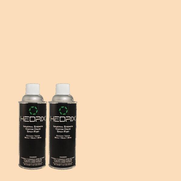 Hedrix 11 oz. Match of 2B17-2 Apricot Terrace Semi-Gloss Custom Spray Paint (2-Pack)