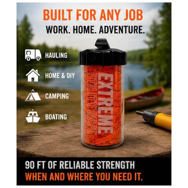 Rapid-Rope - Large Canister Orange 90ft