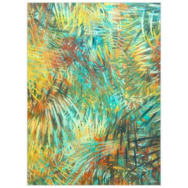 Multi-Colored 8 ft. x 10 ft. Life of the Party I Washable Abstract Art Area Rug