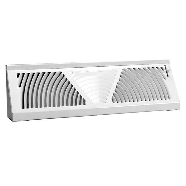 AmeriFlow 8 in. x 20 in. White Steel 1-Way Baseboard Diffuser 029023 ...