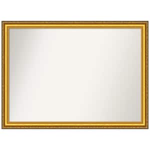 Colonial Embossed Gold 41.5 in. W x 30.5 in. H Non-Beveled Wood Bathroom Wall Mirror in Gold
