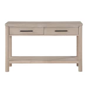 Gabby 48 in. Brown Oak Wood Rectangle Console Sofa Table