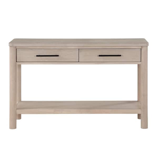 Steve Silver Gabby 48 in. Brown Oak Wood Rectangle Console Sofa Table