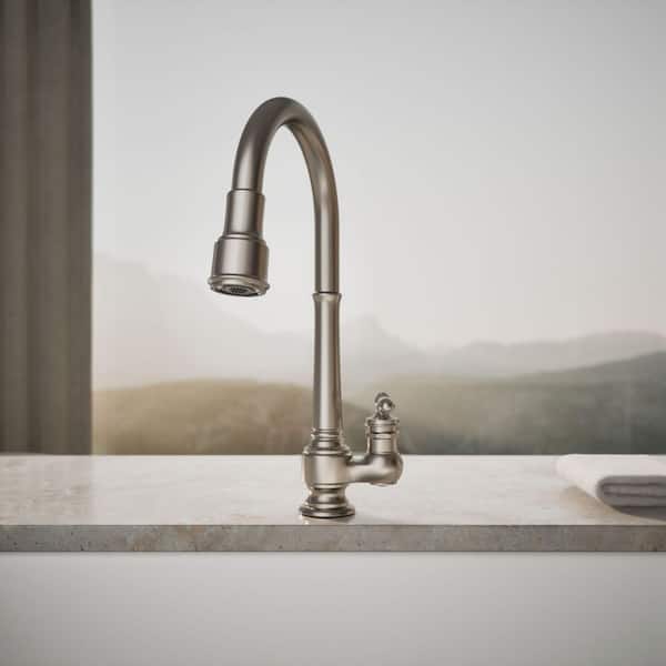 KOHLER Artifacts Single-Handle Pull-Down Sprayer Kitchen Faucet in