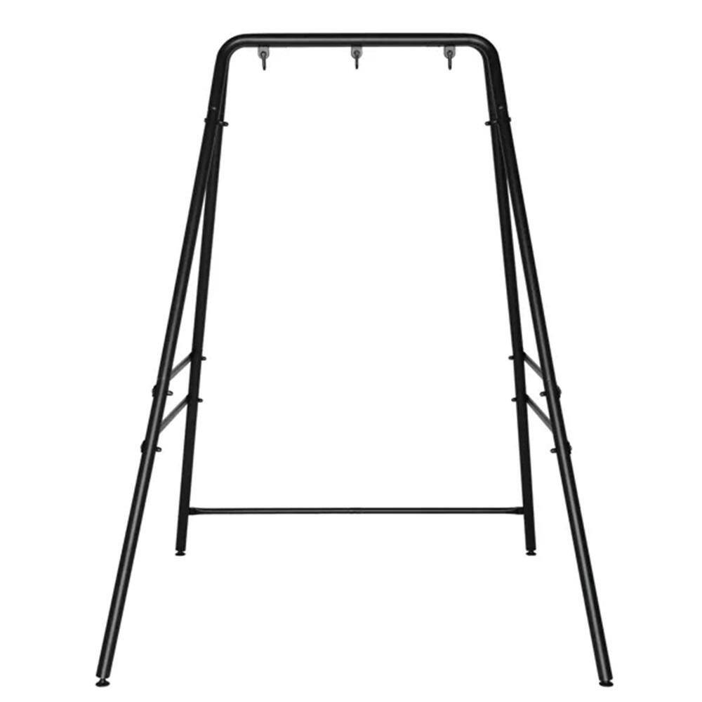 4.5 ft. Wrought Iron 4-Legged Standing 200kg 3 Rings Hanging Chair Frame Black, Hammock Stands price history on PriceWatchPro