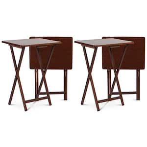 Rectangular Wooden Foldable Dining Table (Set of 4)