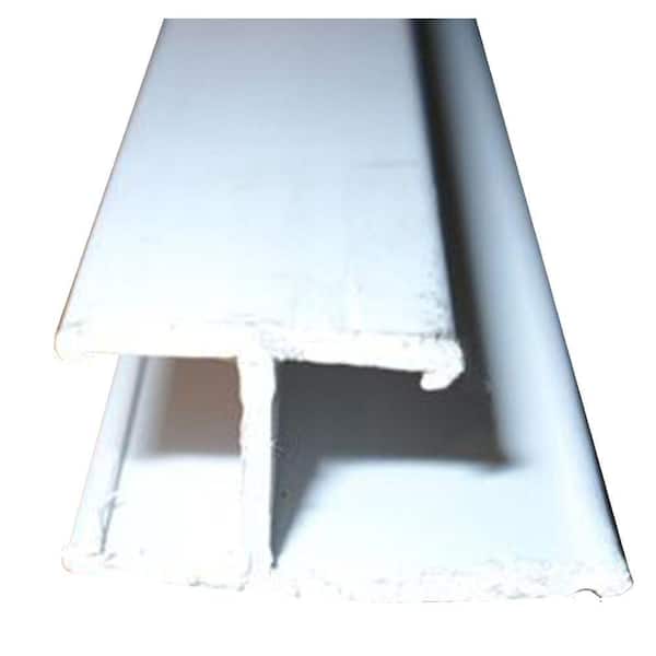 Unbranded 5/16 in. x 144 in. White Vinyl Siding H-Mould