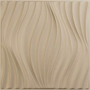 19-5/8"W x 19-5/8"H Billow EnduraWall Decorative 3D Wall Panel, Smokey Beige (Covers 2.67 Sq.Ft.)