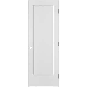 28 in. x 80 in. Lincoln Park 1-Panel Left-Handed Hollow-Core Primed Composite Single Prehung Interior Door
