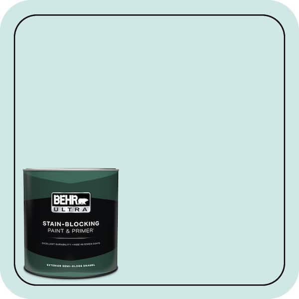 BEHR ULTRA 1 qt. Home Decorators Collection #HDC-WR14-5 Icicle Mint Semi-Gloss Enamel Exterior Paint & Primer
