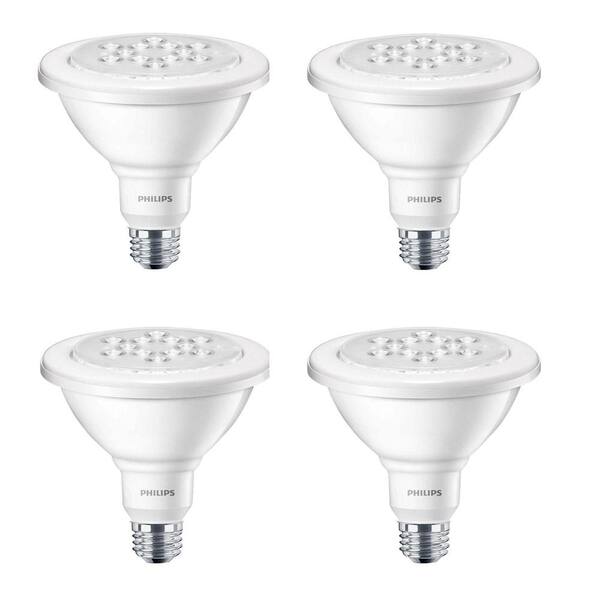 Philips 100-Watt Equivalent PAR38 Wet-Rated Outdoor and Security LED Flood Light Bulb Daylight (5000K) (4-Pack)