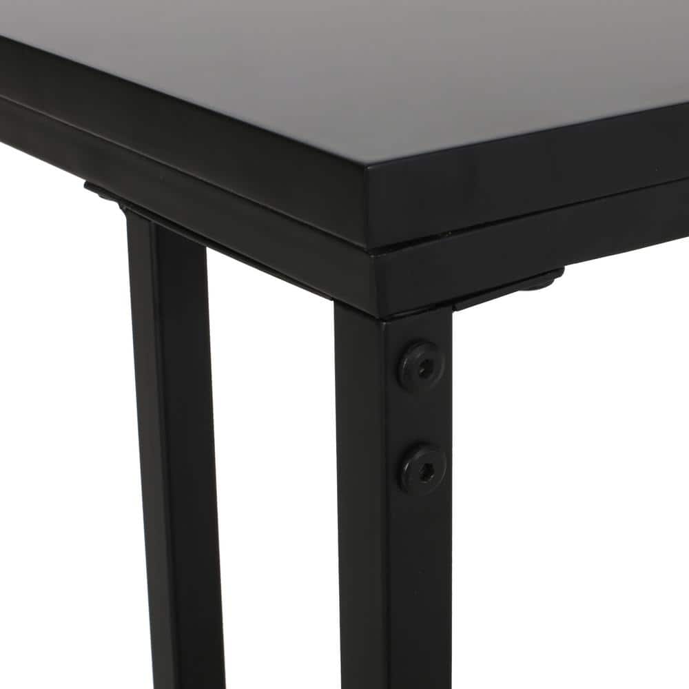 Noble House Yahir Indoor 28.50 inch C-Table (Set of 2), Black