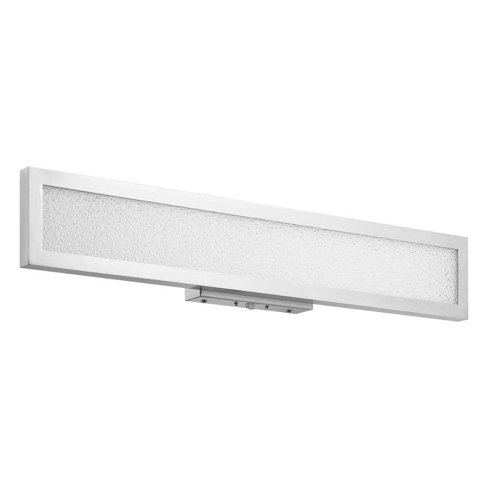 24 in. 1-Light Brushed Nickel Integrated LED 3000K Bathroom Vanity Light Bar with Night Light price history on PriceWatchPro