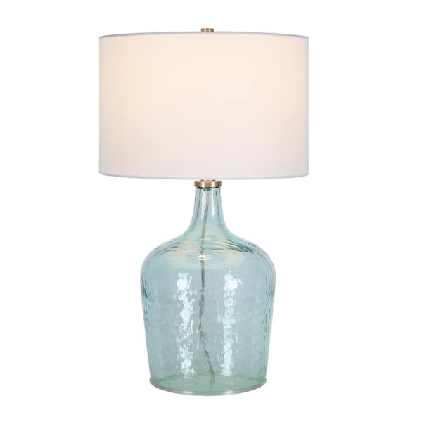rukken Maan haspel Meyer&Cross Casco 24 in. Blue Glass Table Lamp with Brushed Nickel Accents  TL0519 - The Home Depot