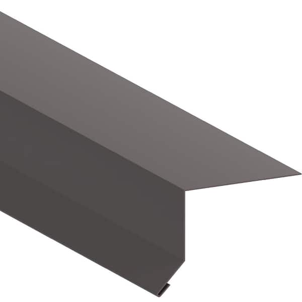 Gibraltar Building Products 1-1/4 in. x 2-1/4 in. x 10 ft. Hemmed Galvanized Steel Drip EdgeFlashing in Royal Brown