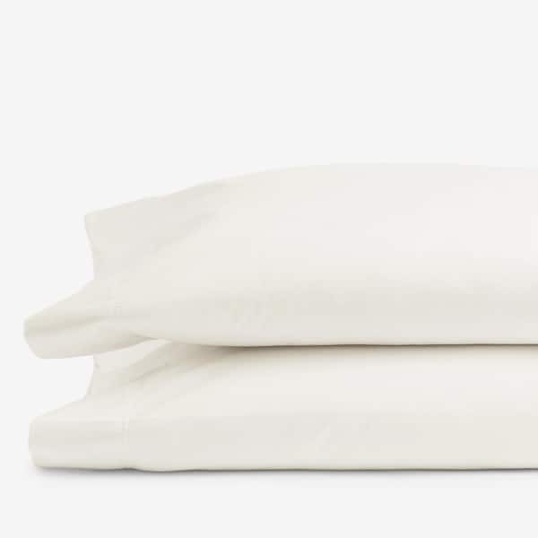 The Company Store Ivory Solid 300-Thread Count Rayon Made From Bamboo Cotton Sateen Standard Pillowcase (Set of 2)