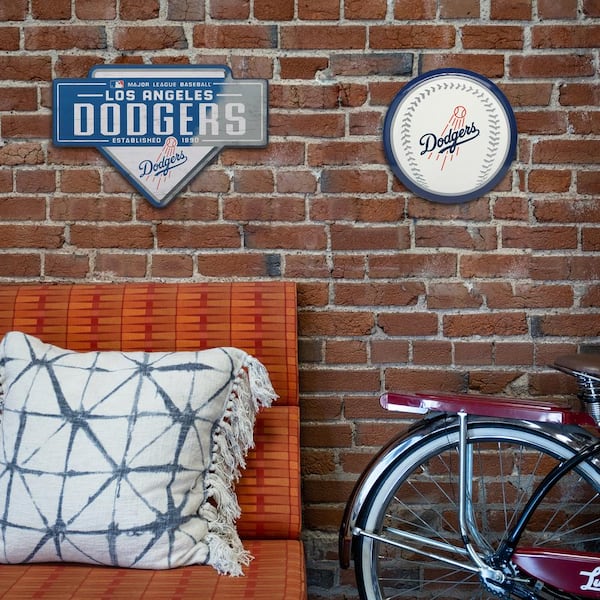 Los Angeles Dodgers Round Baseball Metal Sign