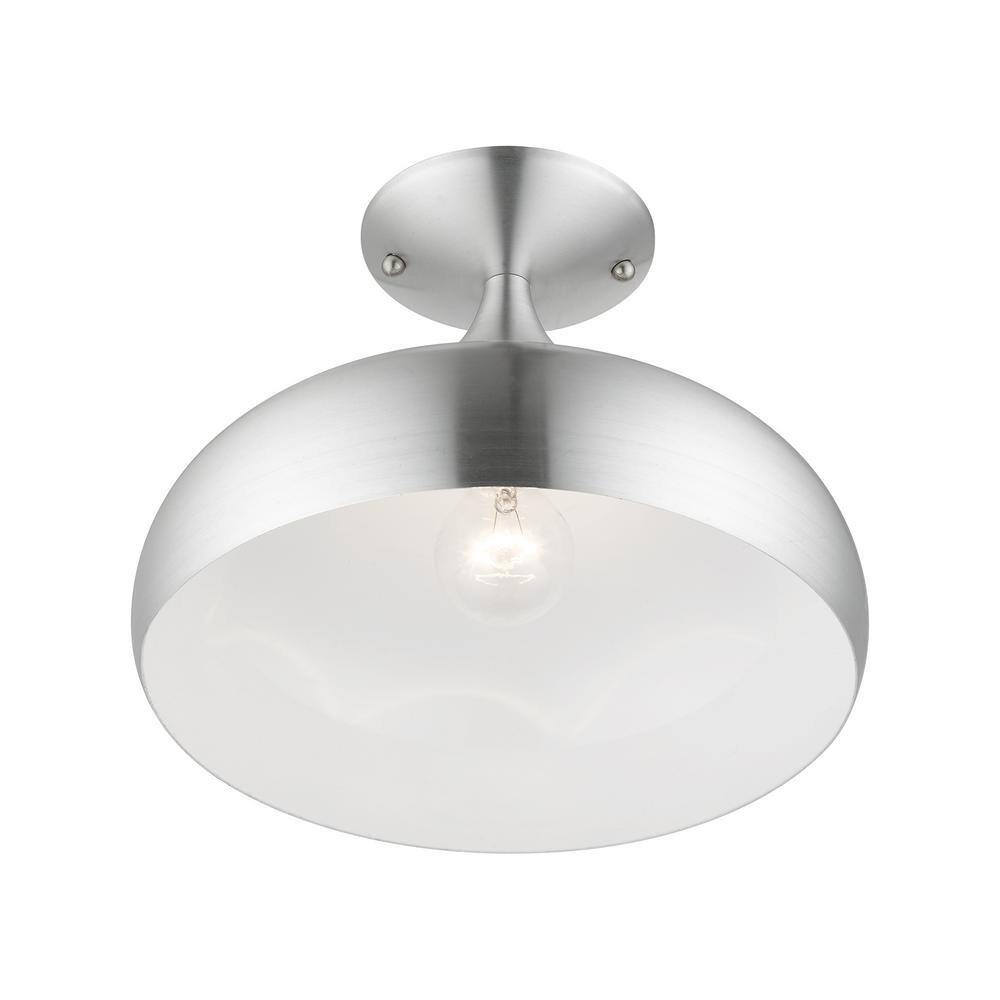 Amador Transitional Teardrop Flush Mount in Brushed Aluminum