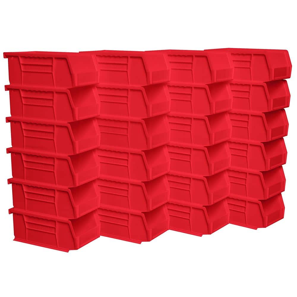 30220 Series, 4 1/8 in. W x 7 3/8 in. D x 3 in. H, Red Plastic Stackable St