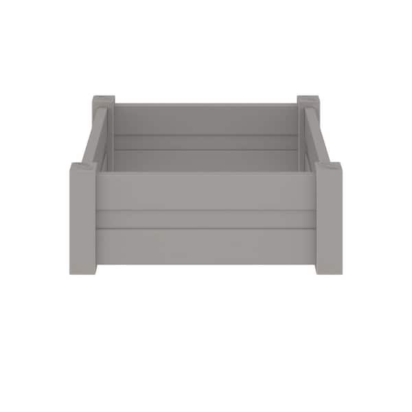 Barrette Outdoor Living 3 ft x 3 ft Gray Raised Garden Bed