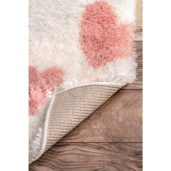 Romantic Pink Rug - Irregular Shape - 3 Size - Plush - ApolloBox