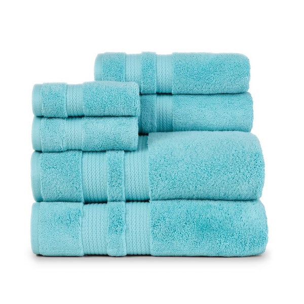 Caro Home 6-Piece Bright Cerulean Bath Towel Set