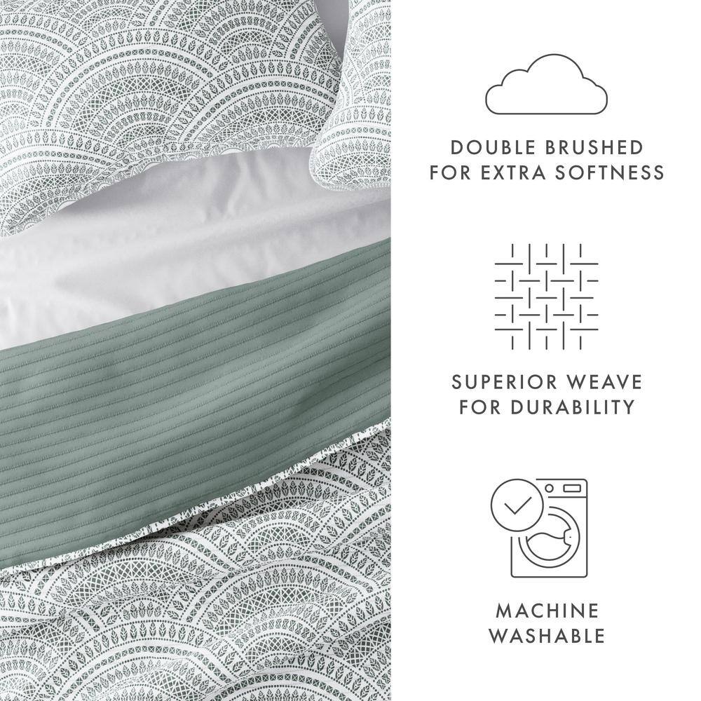 Twin Dusk Blue Reversible Microfiber Quilt Set