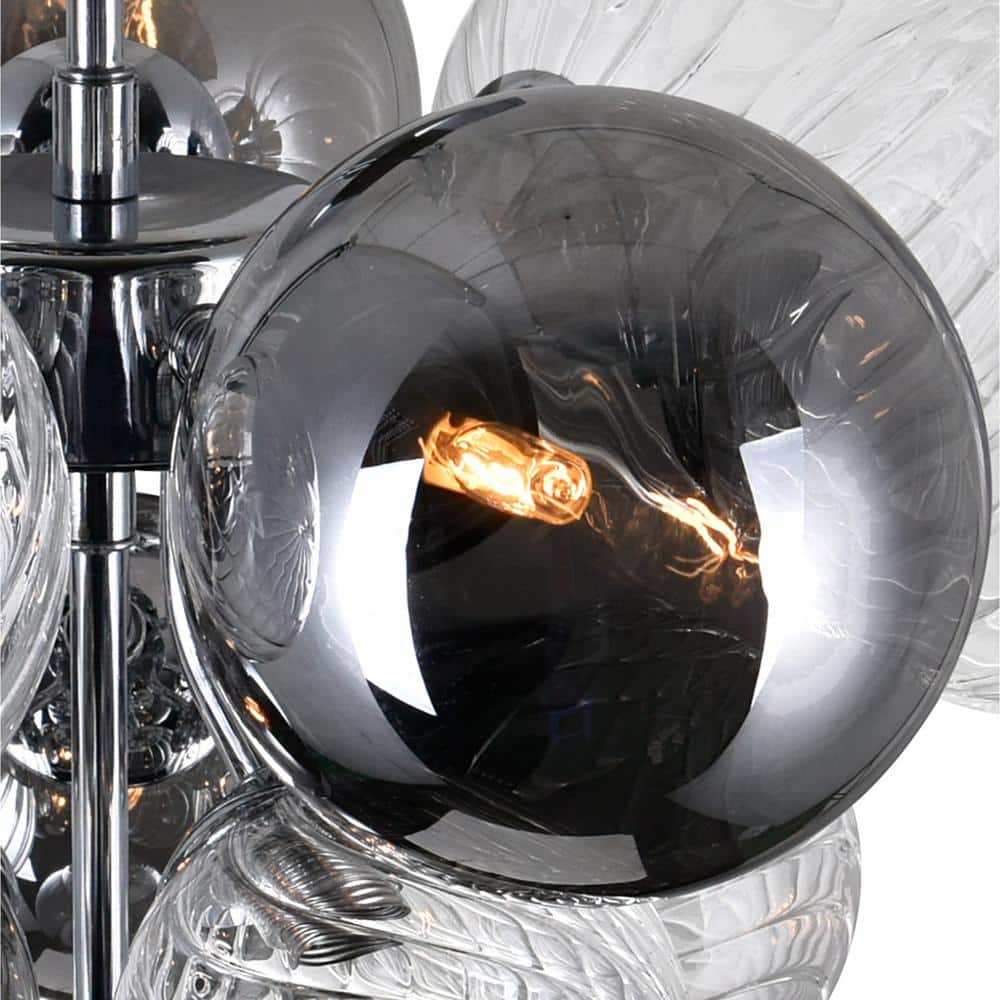 Pallocino 16" Chrome and Glass LED Flush Mount Light