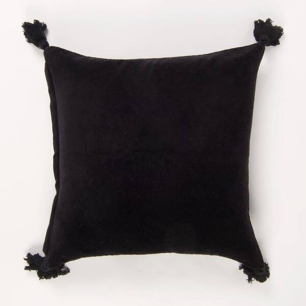 American Colors Brand American Colors Black Geometric Down 20 in. x 20 in. Throw Pillow