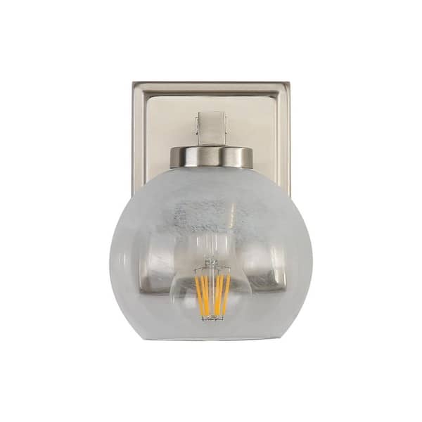 Elliott 7.25 in. 1 Light Pewter Vanity Light with Alabaster Shade
