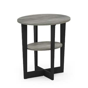 Jaya 19.5 in. French Oak Grey Oval End Table