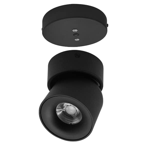 Lecoht 4 in. Black LED Ceiling Spotlight Picture Light (2-Pack