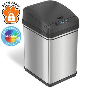 8 Gal. Pet-Proof Stainless Steel Sensor Trash Can with AbsorbX Odor Filter System