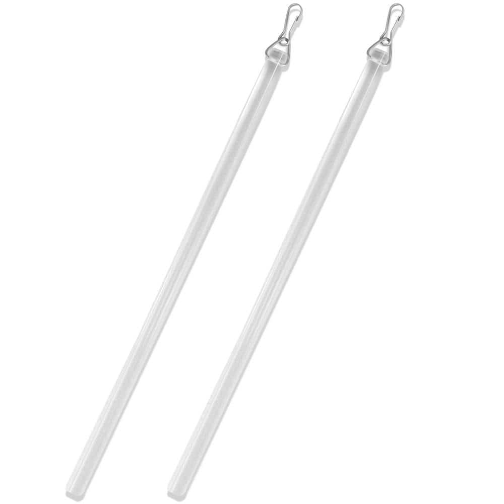 1/2 Dia Smooth Clear PVC Baton with Metal Snap - 48 inch Long ( 2 Pcs )