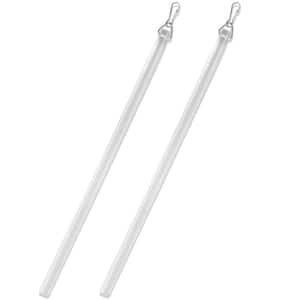 1/2" Dia Smooth Clear PVC Baton with Metal Snap - 48 inch long ( 2 pcs )