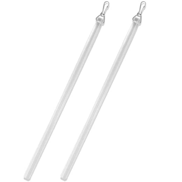 EMOH 1/2 in. Dia Smooth Clear PVC Baton with Metal Snap - 36 in. Long ( 2-Piece )