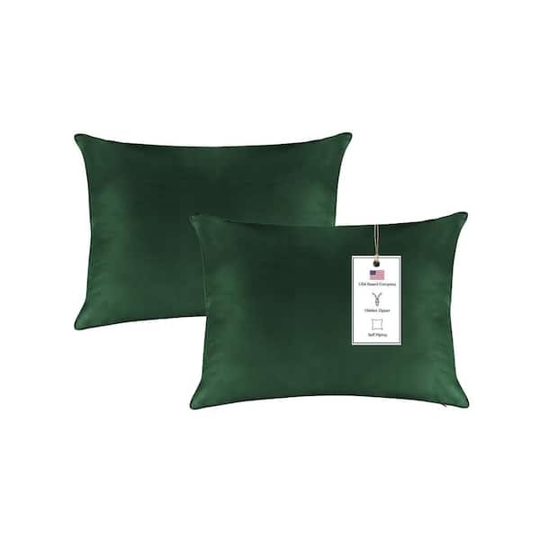 A1 Home Collections A1HC Waterproof Timber Green 12 in. x 20 in. Outdoor Throw Pillow Covers Set of 2