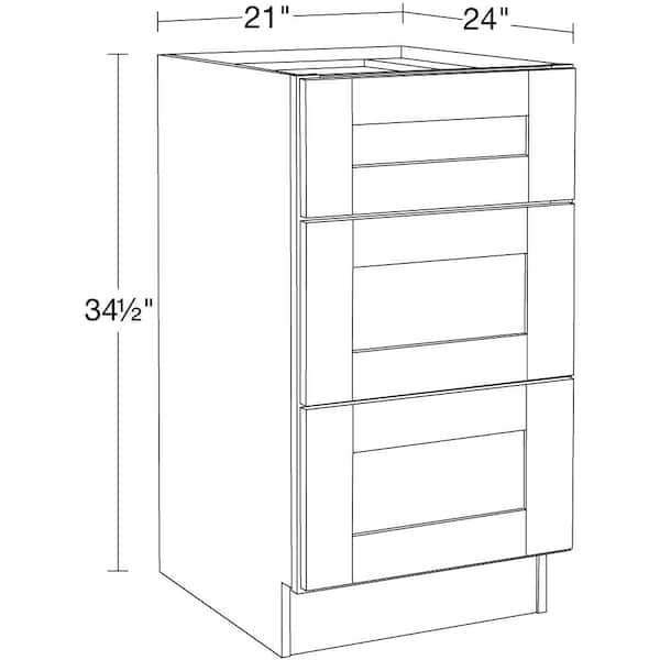 Home Decorators Collection Washington Vessel Blue Plywood Shaker Assembled Base 1 Drawer Kitchen Cabinet Soft Close 27 in W x 24 in D x 34.5 in H