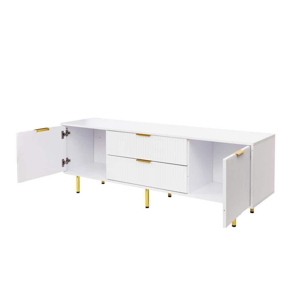 63 in. W x 15.75 in. D x 23.62 in. H Bathroom White Linen Cabinet