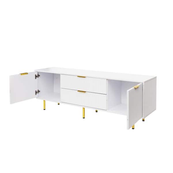 Unbranded 63 in. W x 15.75 in. D x 23.62 in. H Bathroom White Linen Cabinet