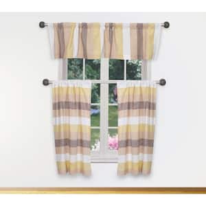 Sage Color Block Rod Pocket Room Darkening Curtain - 15 in. W x 58 in. L (Set of 2)