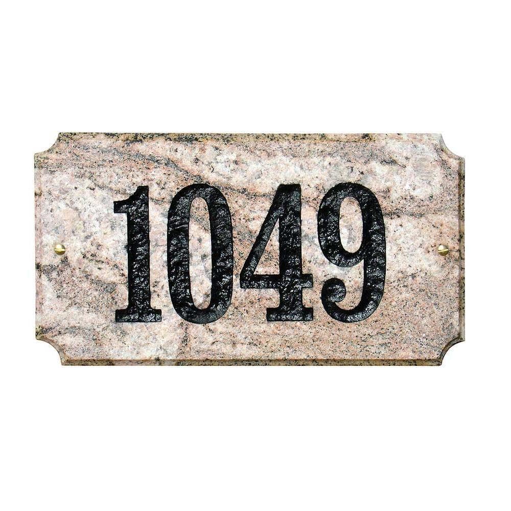 Executive Rectangular Granite Address Plaque in Five Color Natural Stone Color price history on PriceWatchPro