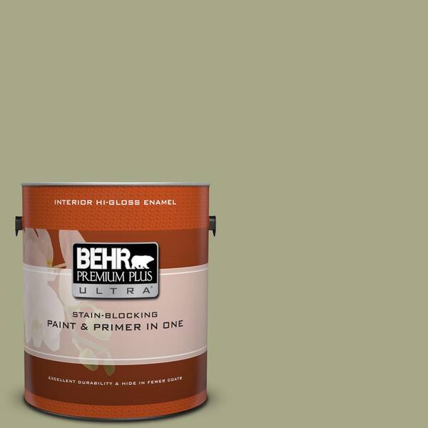 BEHR Premium Plus Ultra 1 gal. #S360-4 Meditation Time Hi-Gloss Enamel Interior Paint and Primer in One