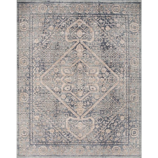 Concord Global Trading Mystic Medallion Blue 7 ft. x 9 ft. Traditional Area Rug