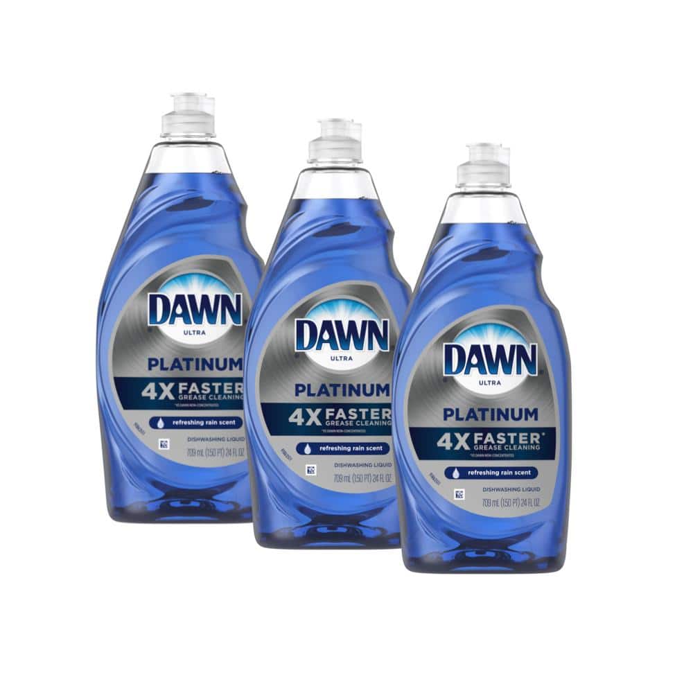 Dawn Ultra Platinum plus sponge 3-Pack 24-oz Refreshing Rain Dish Soap in  the Dish Soap department at