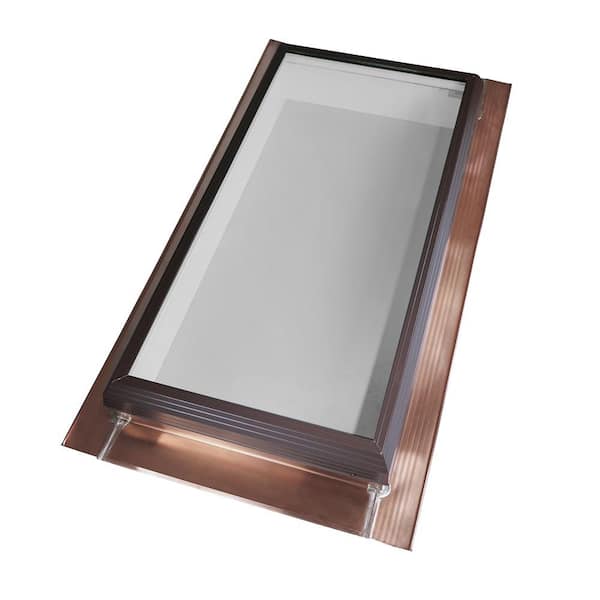 VELUX 22-1/2 in. x 30-1/2 in. Fixed Copper Pan-Flashed Skylight with Tempered Glazing